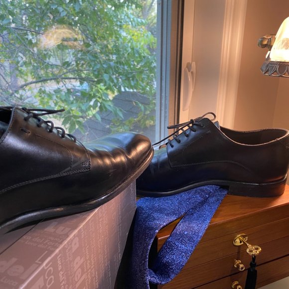 1 Classic Pair of Men's Luca Del Forte Dress Shoes - Picture 5 of 13
